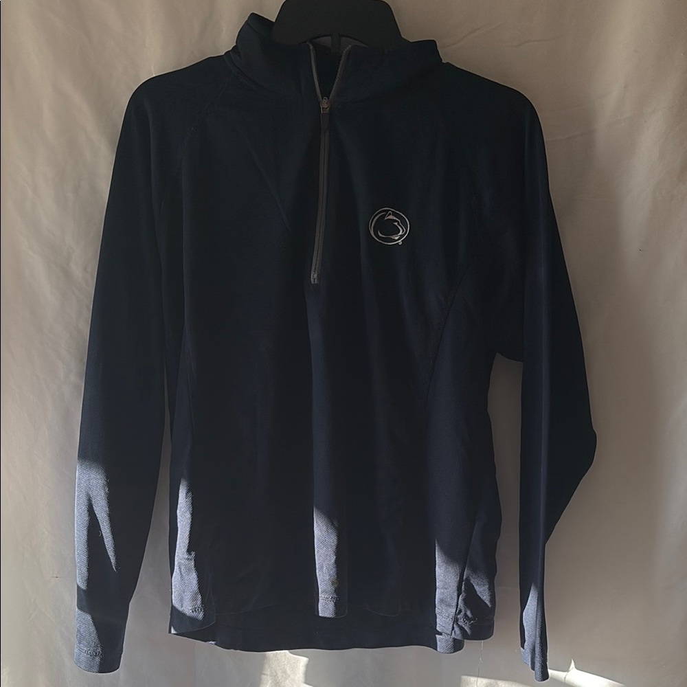 Navy Penn State Quarter-Zip Pullover with Logo